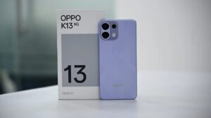 Oppo K13 smartphone with AMOLED display and slim design